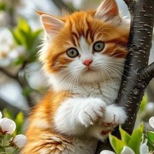 Схема вышивки «Рыжий котёнок»