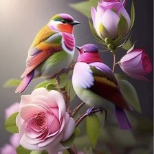 Схема вышивки «Птички»