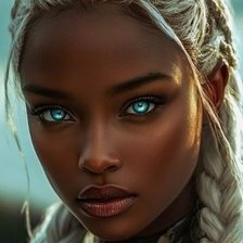 Схема вышивки «Блондинка с голубыми глазами»