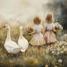 Схема вышивки «Sisters»