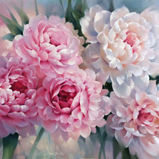 Схема вышивки «Пионы»