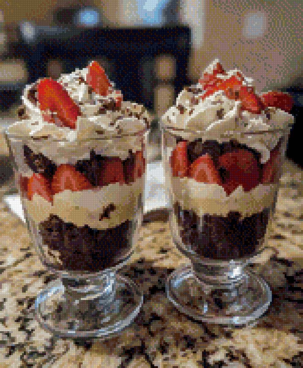 Клубничный десерт🍧 - еда, десерт - предпросмотр