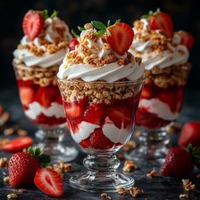 Схема вышивки «Клубничный десерт🍧»