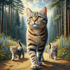 Схема вышивки «кошки»