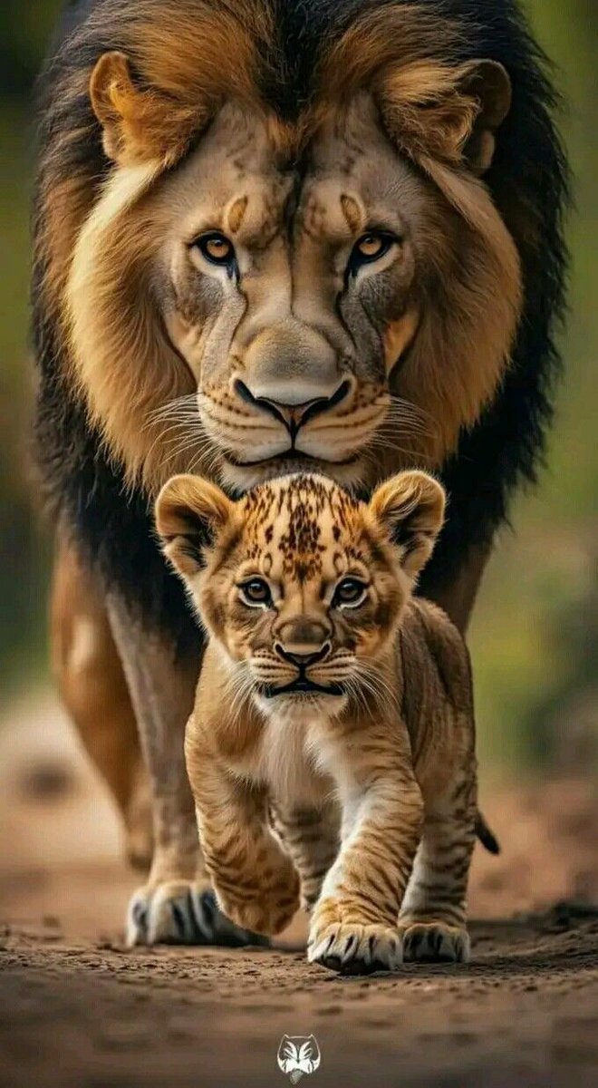 лев папа, лев дитё - оригинал