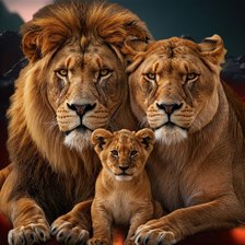 Схема вышивки «львиная семья»