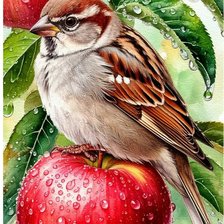 Схема вышивки «птицы»