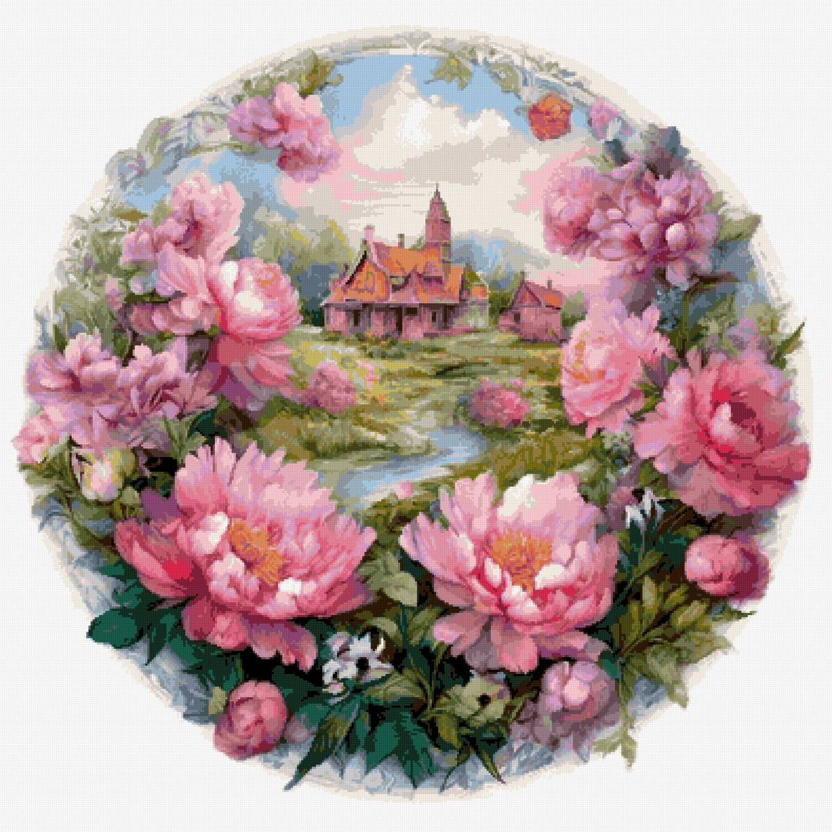 Времена года. Весна - пейзаж, виньетка - предпросмотр