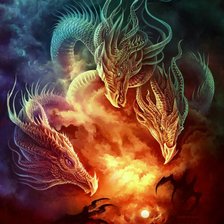 Схема вышивки «Змей Горыныч»