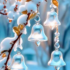 Схема вышивки «Колокольчики капели»