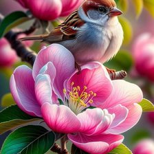 Схема вышивки «воробей»