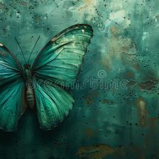 Схема вышивки «красивая-бабочка-бирюза»