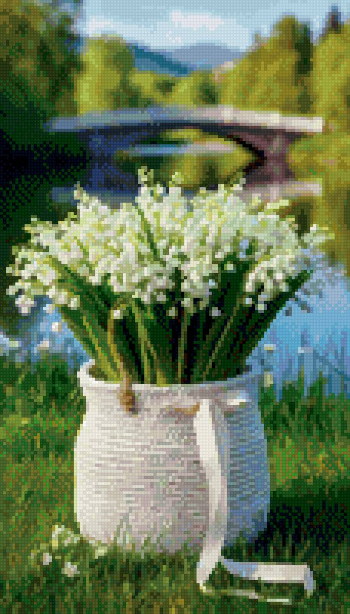 Ландыши - цветы, букет, природа - предпросмотр