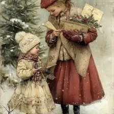 Схема вышивки «Christmas mail»