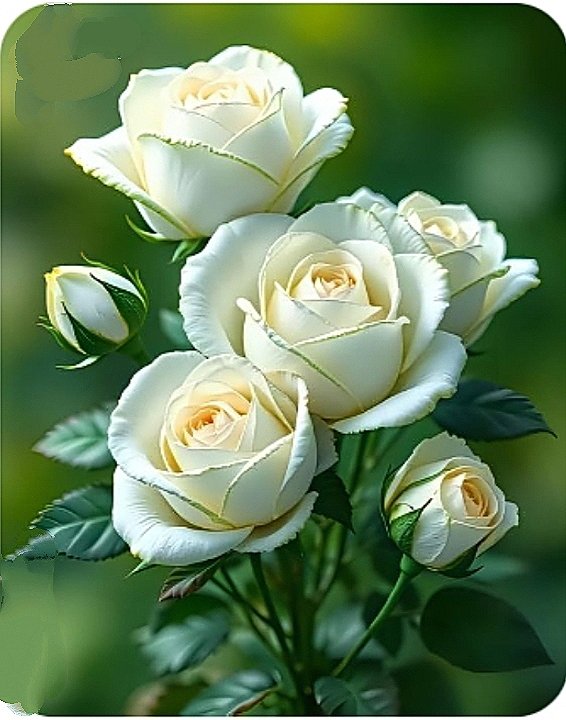 Белые розы - цветы - оригинал