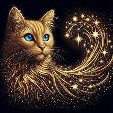 Схема вышивки «Золотой кот»