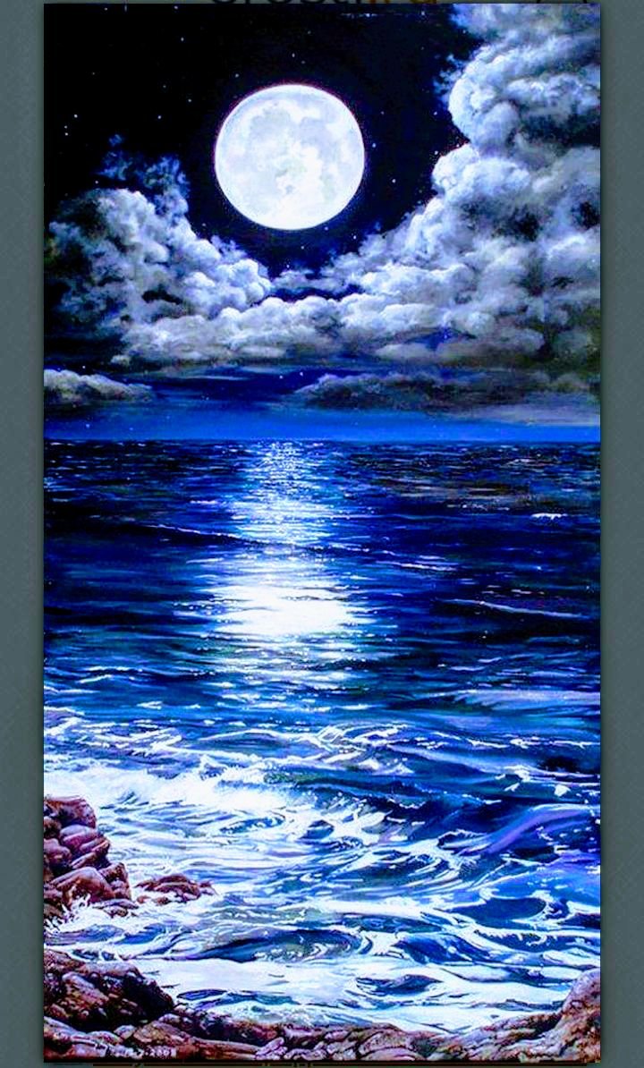 Луна - море - оригинал