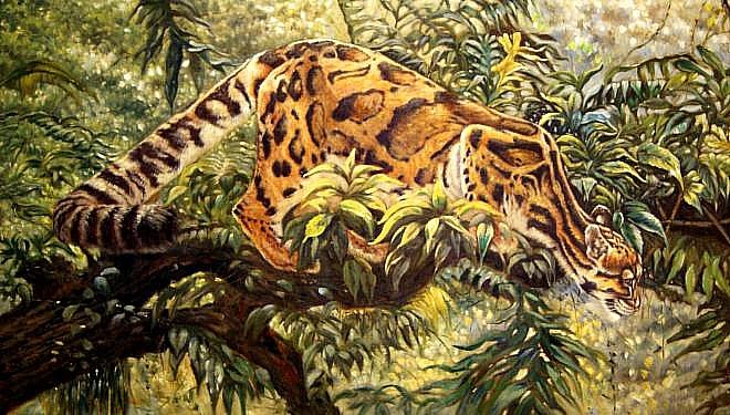 Дымчатый леопард. Бруно Тина Августо - художники - оригинал