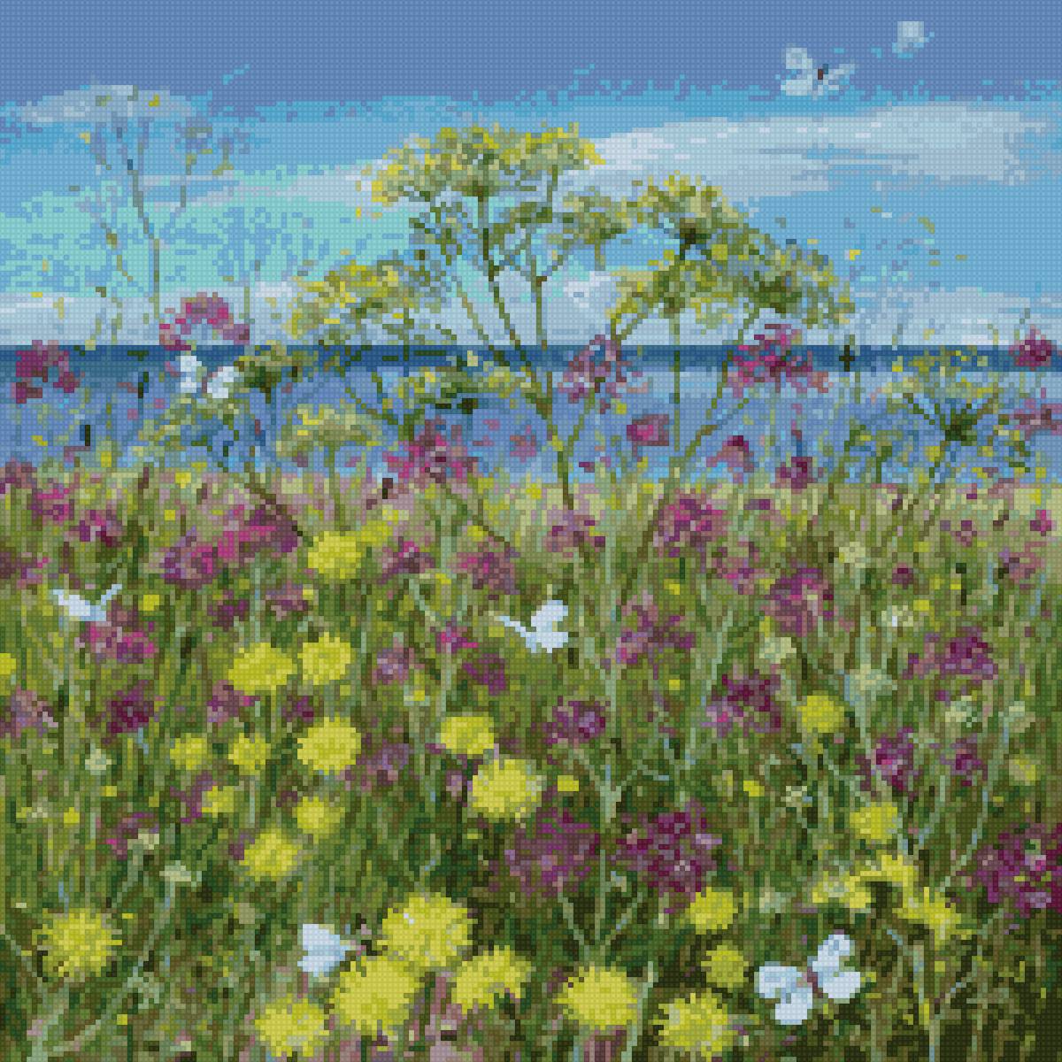 Люси гроссмит - лето природа птицы цветы - предпросмотр