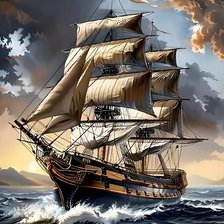 Схема вышивки «Voilier»