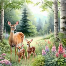 Схема вышивки «В лесу»