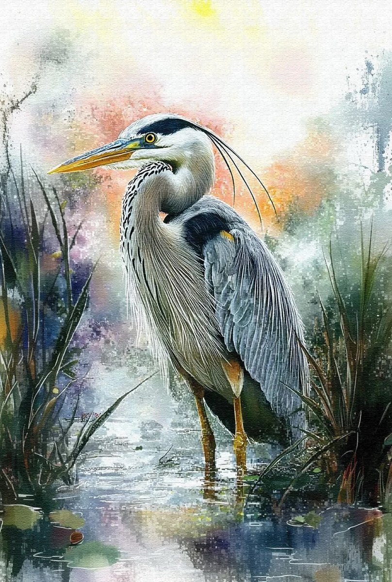 Héron bleu - оригинал