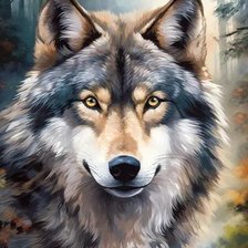 Схема вышивки «Loup 3»