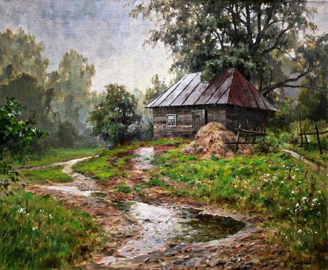 Дождь. Роман Божков - русские художники - оригинал