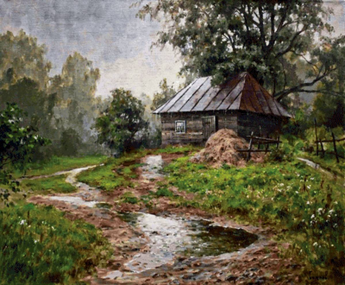 Дождь. Роман Божков - русские художники - предпросмотр