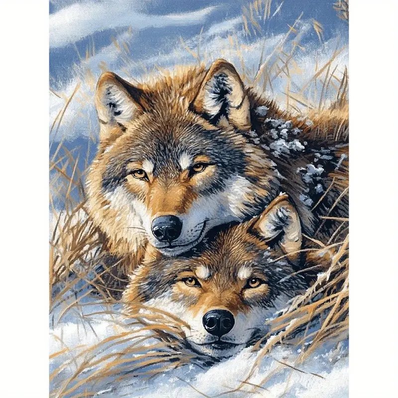 созданы друг для друга - пара волков - оригинал