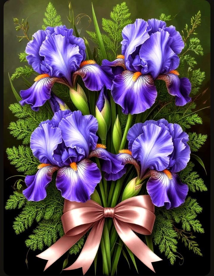Цветы - ирисы - оригинал