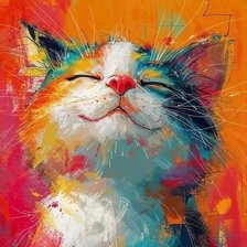 Схема вышивки «Chat abstrait»