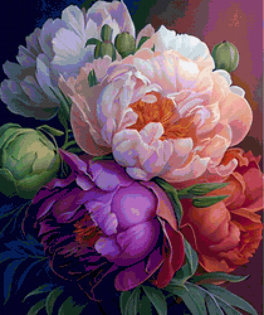 Bouquet de pivoines - bouquet, pivoine, fleurs - предпросмотр