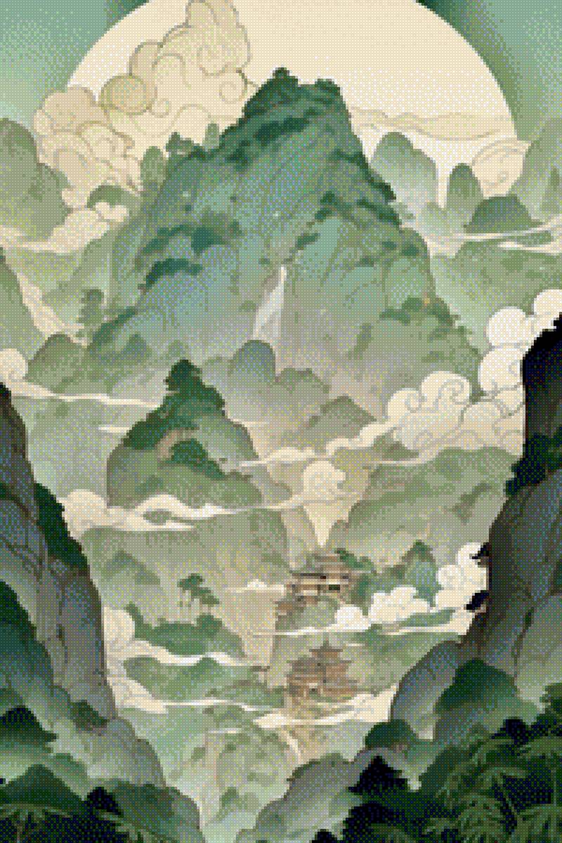 Китай - пагода, живопись, китай - предпросмотр