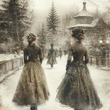 Схема вышивки «Ice skaters»