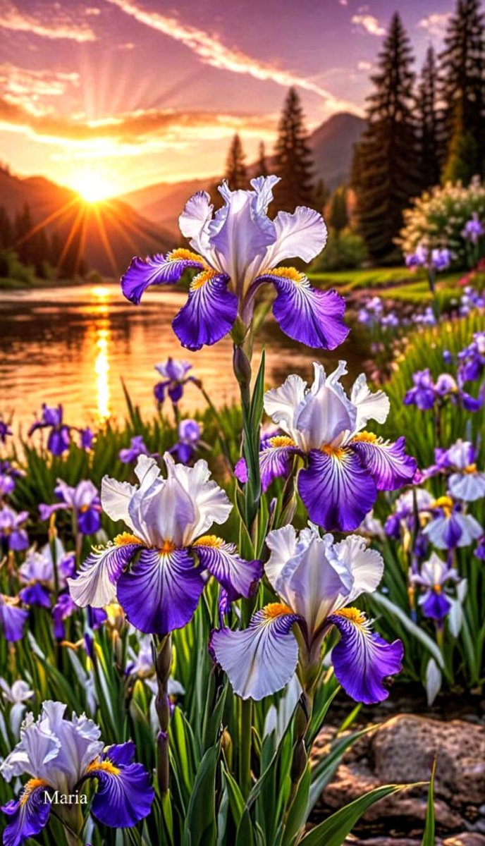 Цветы - ирисы - оригинал