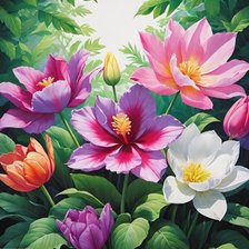 Схема вышивки «Цветы»