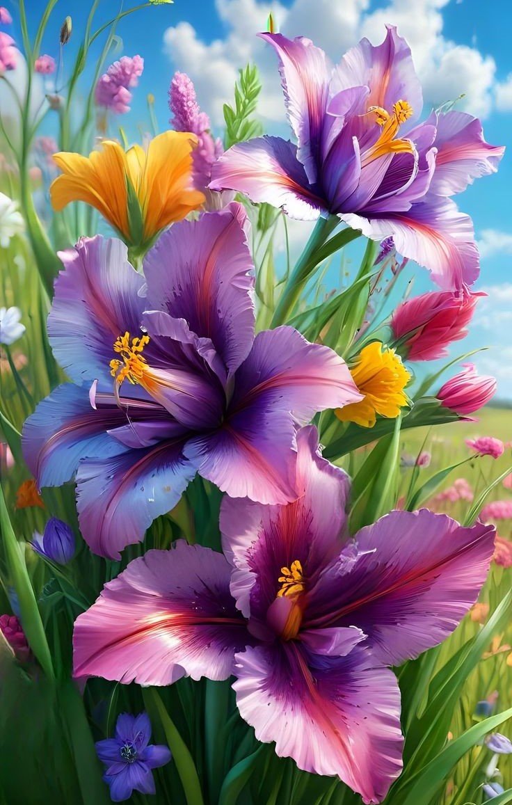 Пейзаж - цветы - оригинал