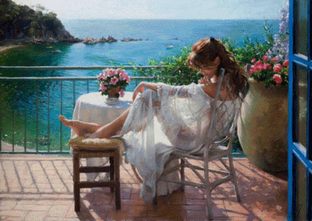 Редондо - девушка, картина, море - предпросмотр