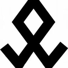 Схема вышивки «руническая буква о»