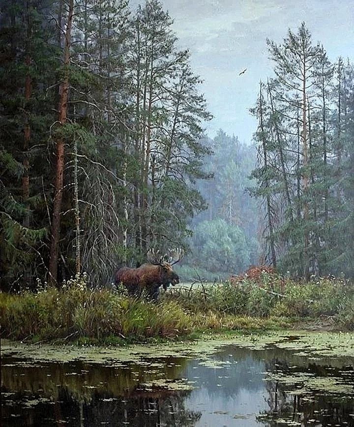 Лось. Валерий Артамонов - русские художники - оригинал