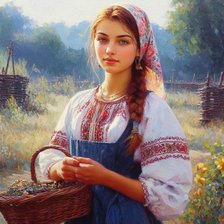 Схема вышивки «Русская красота»