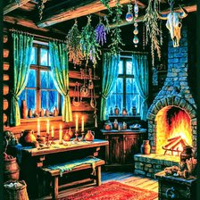 Схема вышивки «Дом»