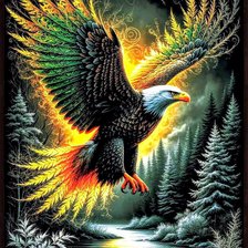 Схема вышивки «Лес»