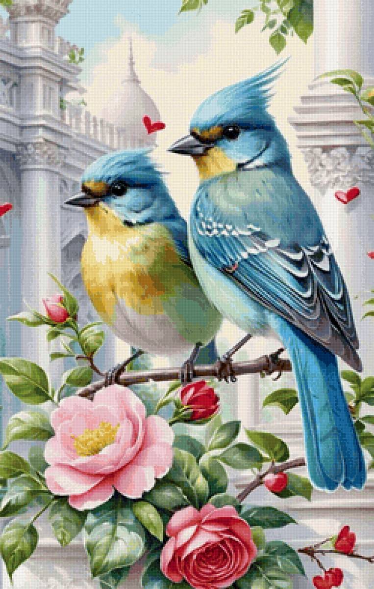 Птички - пейзаж - предпросмотр