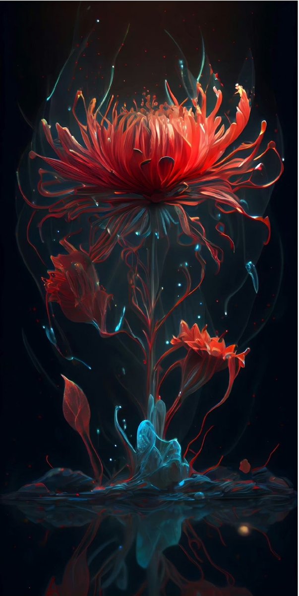 Паучая лилия - цветы, черный фон, цветок, ликорис - оригинал