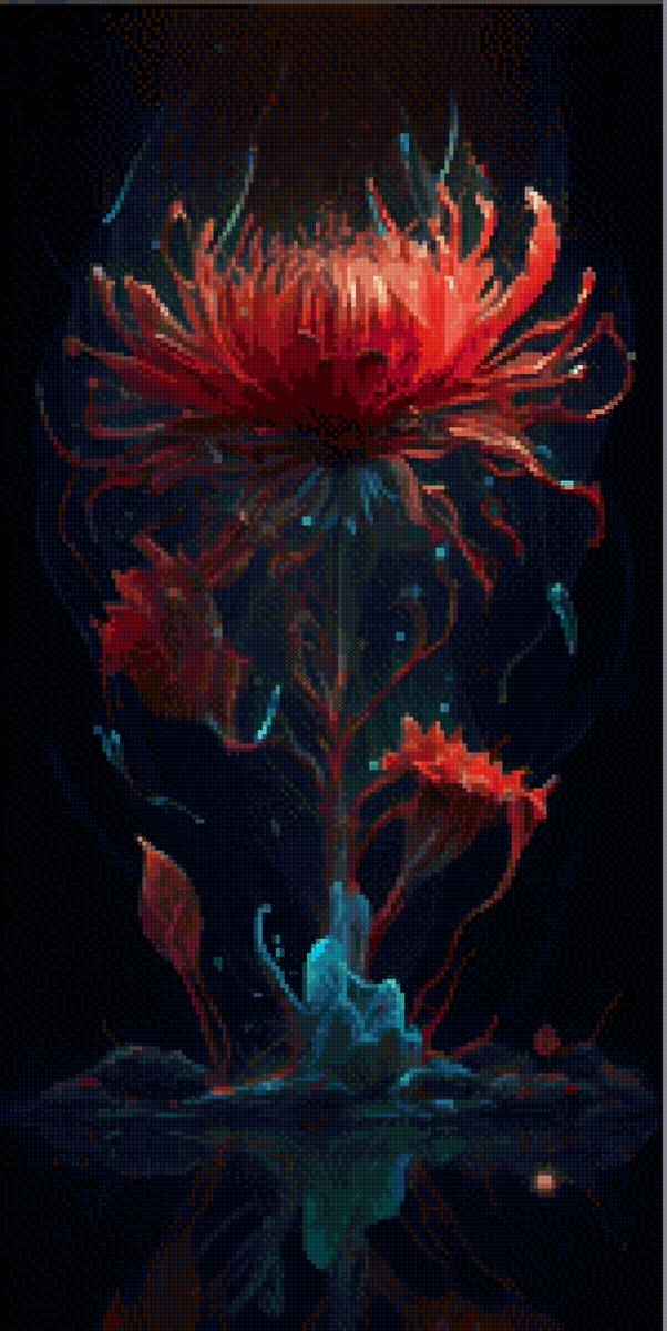 Паучая лилия - черный фон, ликорис, цветы, цветок - предпросмотр