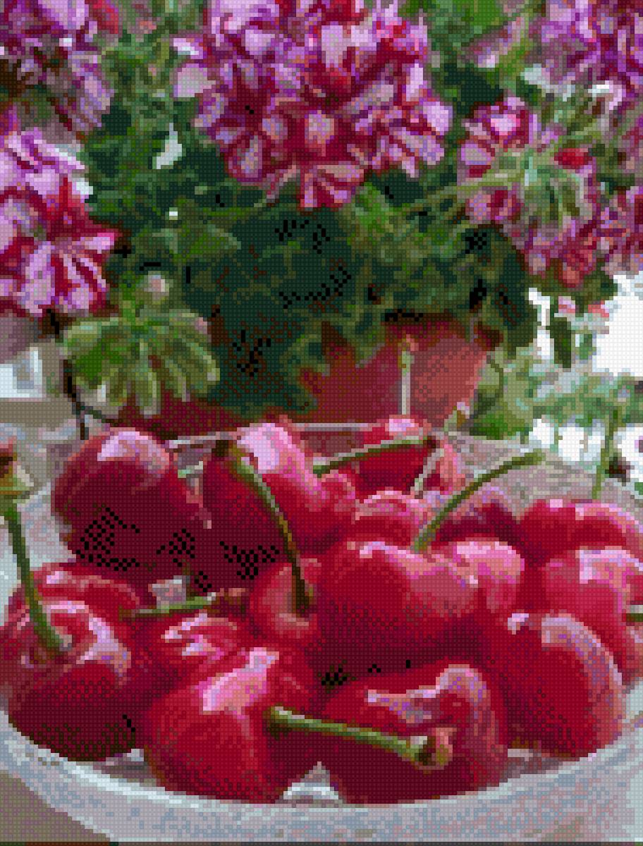 Вишня🍒 - ягоды, цветы, вишня - предпросмотр