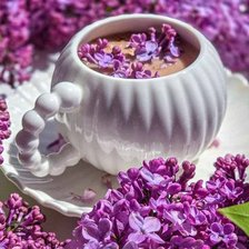 Схема вышивки «Кофе и сирень»