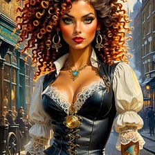 Схема вышивки «Девушка с татуировкой»